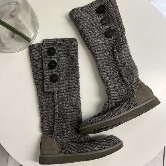 UGG Shoes - UGG Classic Cardy Button Detailed Knit Boots